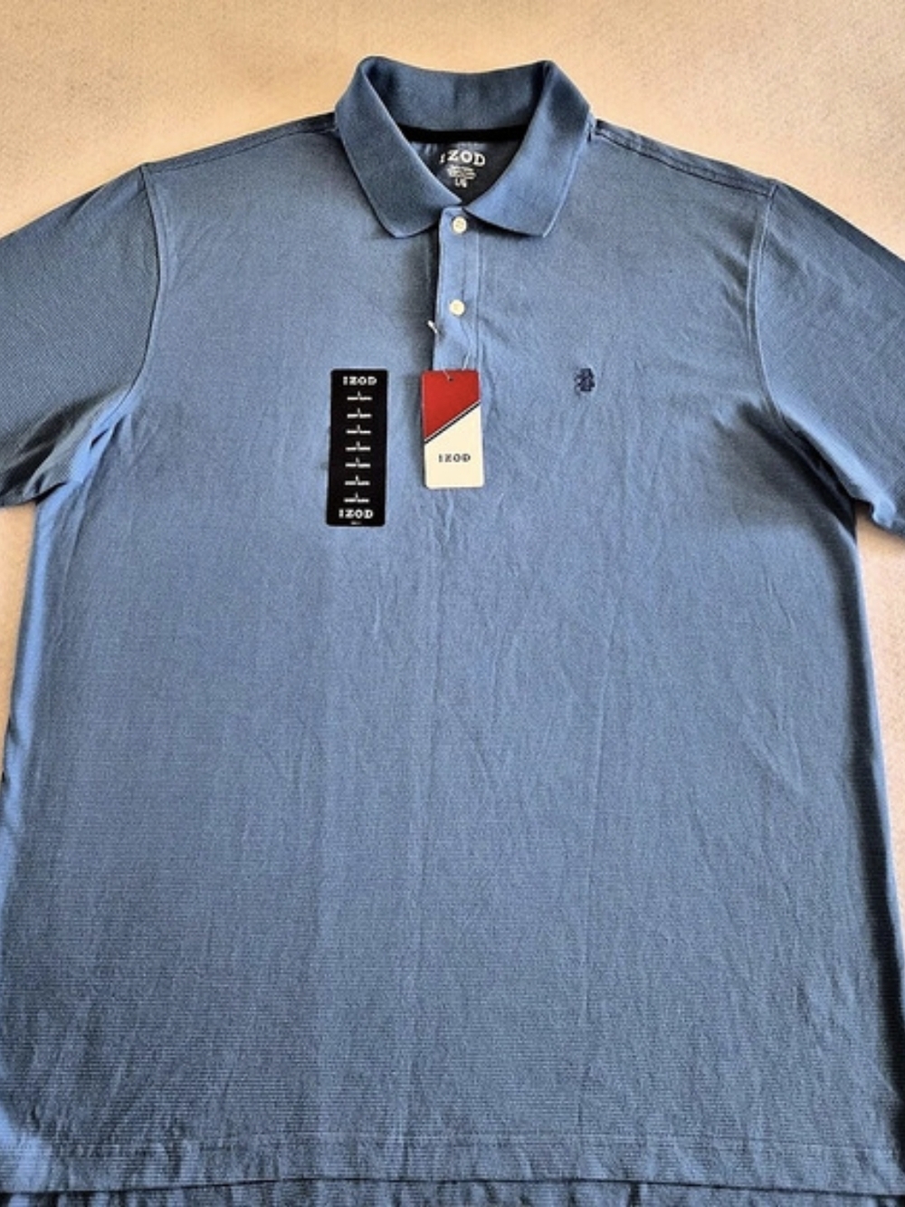 IZOD Men's Blue Polo Shirt Size Large